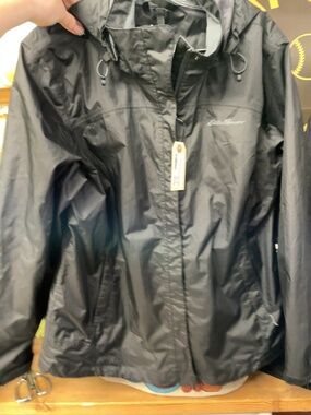 Eddie Bauer Rain Jacket Women's Size L Black